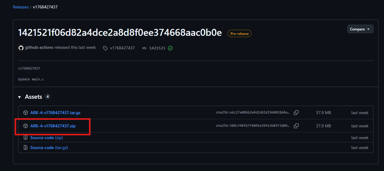 ARK-4は最新版のzip-2