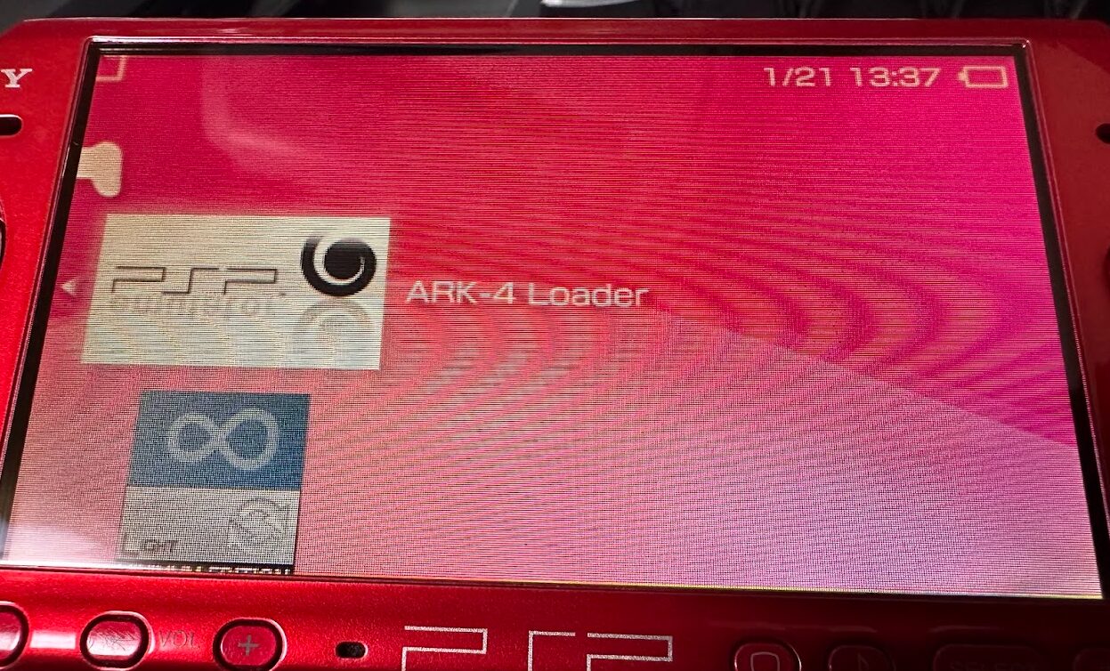 XMBから「ARK Loader」を起動