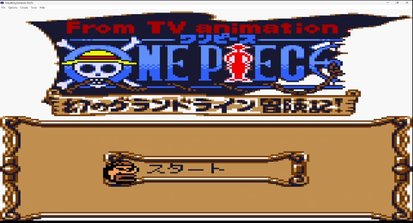 VisualBoyAdvanceで動かすゲームボーイカラー：ワンピース_2