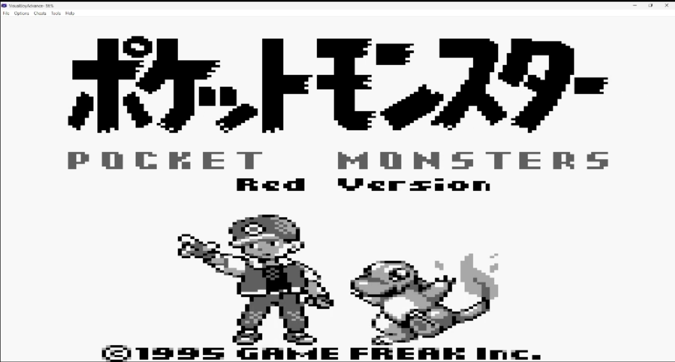 VisualBoyAdvanceで動かすゲームボーイ：ポケモン_2