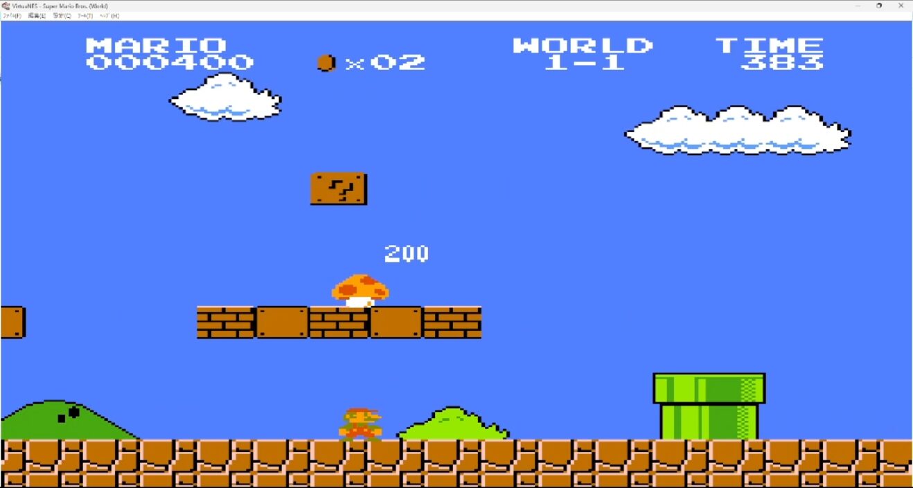 VirtualNESで動かすスーパーマリオブラザーズ_3