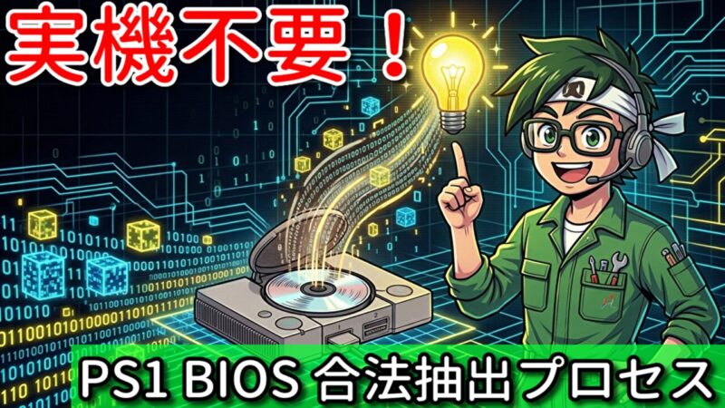 PS1実機がなくてもOK！公式PS3データからBIOSを合法抽出する裏技と完全バックアップ術